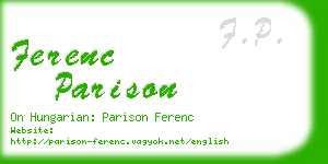 ferenc parison business card